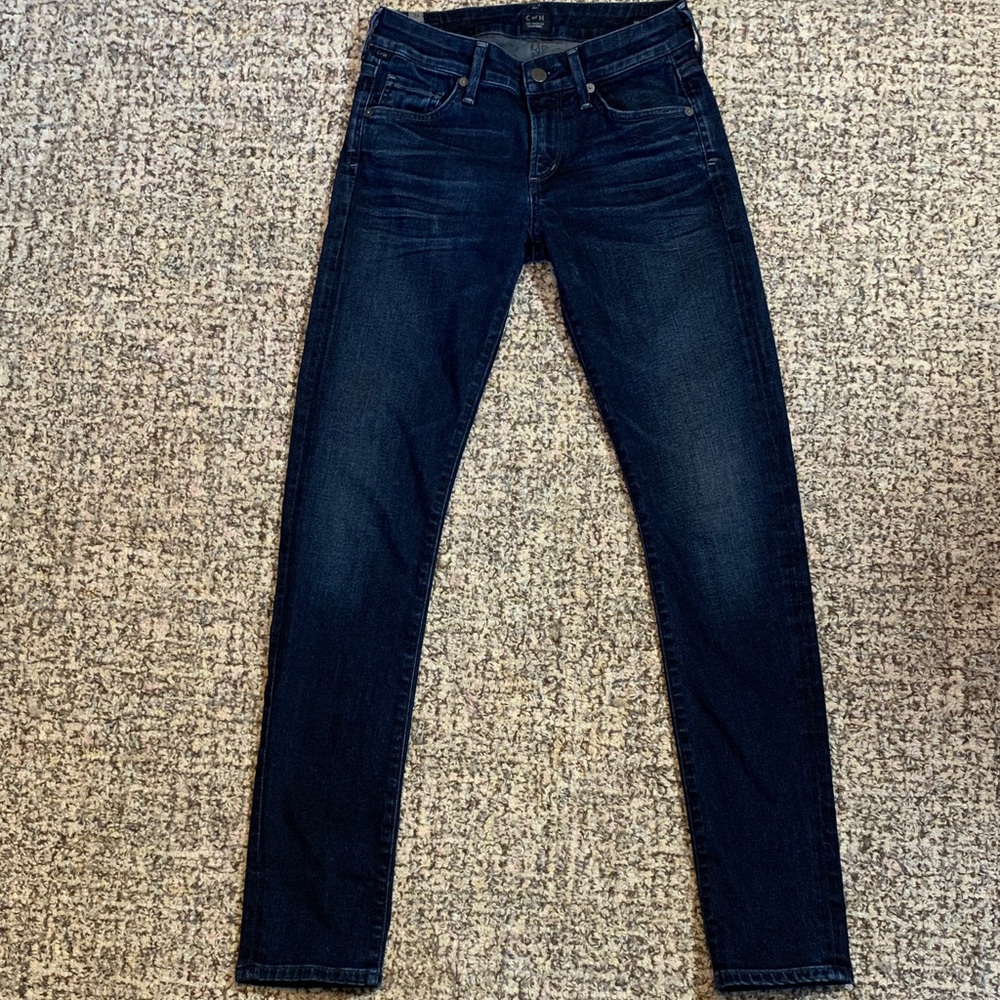 Citizens Of Humanity Dark Blue Straight Leg Jeans